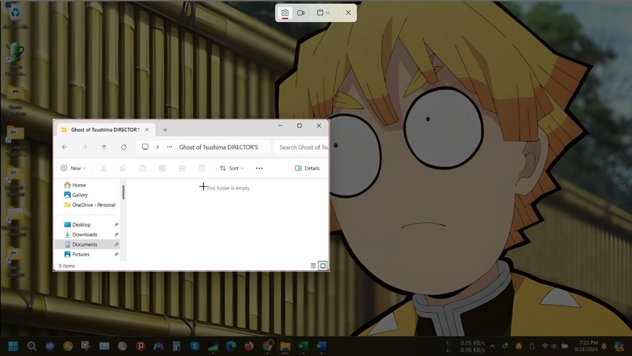 screenshot on windows11